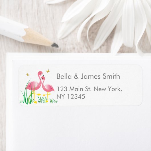 Flamingo Return Address Label (Insitu)