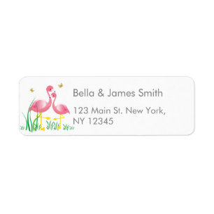 Flamingo Return Address Label