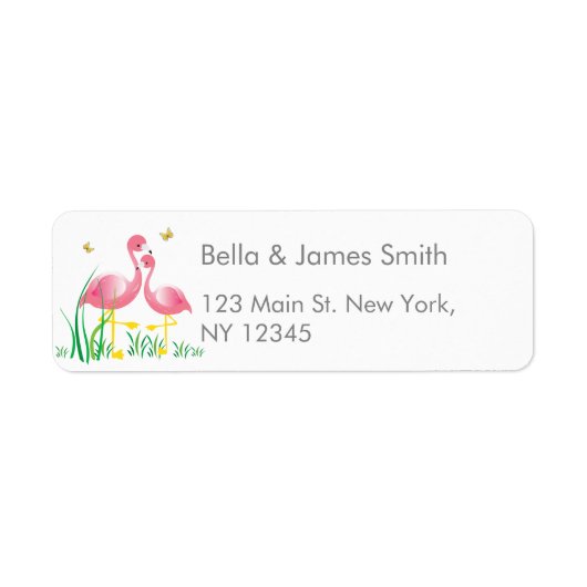 Flamingo Return Address Label (Voorkant)