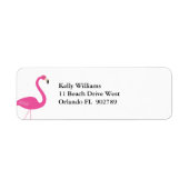 Flamingo Return Address Labels (Voorkant)