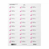 Flamingo Return Address Labels (Full Sheet)