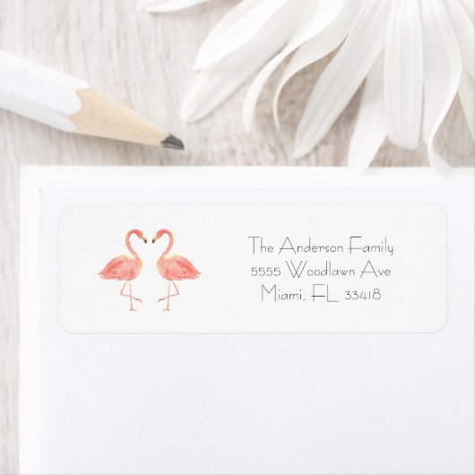 Flamingo Return Address Labels (Insitu)