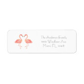 Flamingo Return Address Labels (Voorkant)