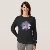 Flamingo Riding A Unicorn Flamingo Bird T-shirt (Voorkant volledig)