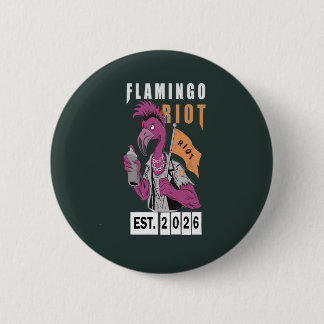 Flamingo Riot Stedelijke Esthetische Vormgeving Ronde Button 5,7 Cm