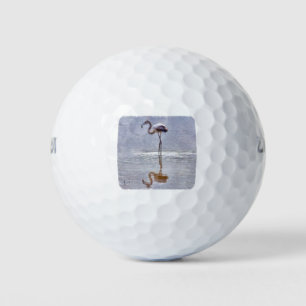 Flamingo Ripples and Reflections Waterverf Golfballen