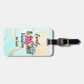 Flamingo Road trip naar de zijkant van het Zee Vac Bagagelabel (Voorkant horizontaal)