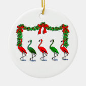 Flamingo Rockettes Dansend Show Keramisch Ornament (Voorkant)