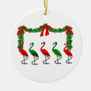 Flamingo Rockettes Dansend Show Keramisch Ornament