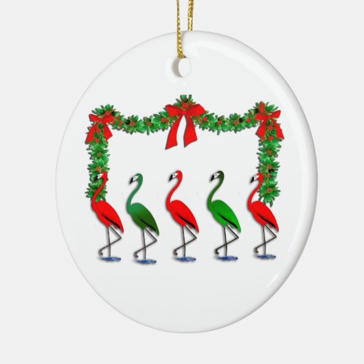 Flamingo Rockettes Dansend Show Keramisch Ornament (Links)