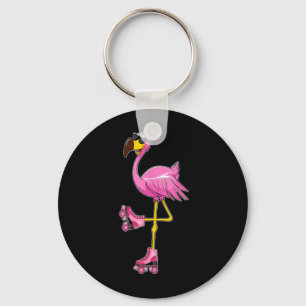 Flamingo Roller Schaatsen - Funny Flamingo Lover R Sleutelhanger