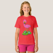 Flamingo Rolschaatsen Roller schaatsen T-shirt (Voorkant volledig)