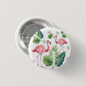 Flamingo Ronde Button 3,2 Cm (Voorkant /achterkant)