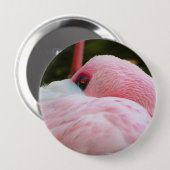Flamingo Ronde Button 4,0 Cm (Voorkant /achterkant)