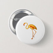 Flamingo Ronde Button 5,7 Cm (Voorkant /achterkant)