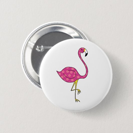 flamingo ronde button 5,7 cm (Voorkant /achterkant)