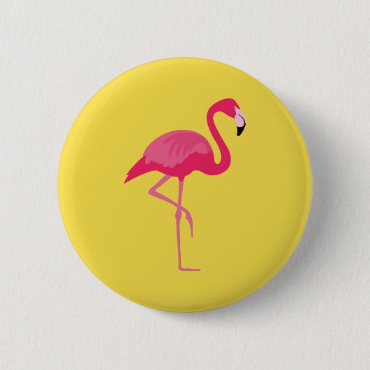 Flamingo Ronde Button 5,7 Cm (Voorkant)
