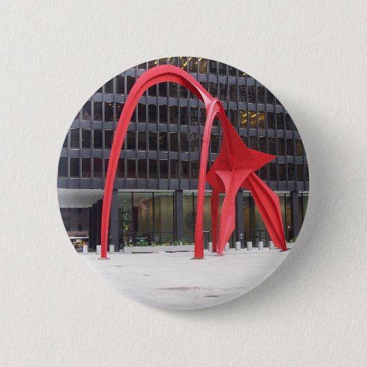 Flamingo Ronde Button 5,7 Cm (Voorkant)
