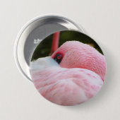 Flamingo Ronde Button 7,6 Cm (Voorkant /achterkant)