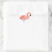 Flamingo Ronde Sticker (Tas)