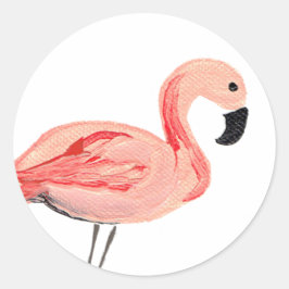 Flamingo Ronde Sticker