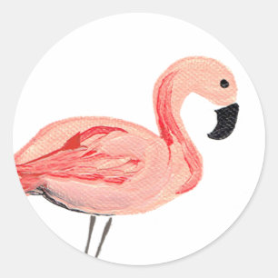 Flamingo Ronde Sticker
