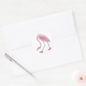 flamingo ronde sticker (Envelop)