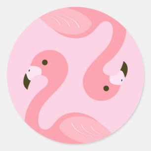 Flamingo Ronde Sticker