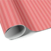 Flamingo Rood Gestreepte Kleur Inpakpapier (Rol Hoek)