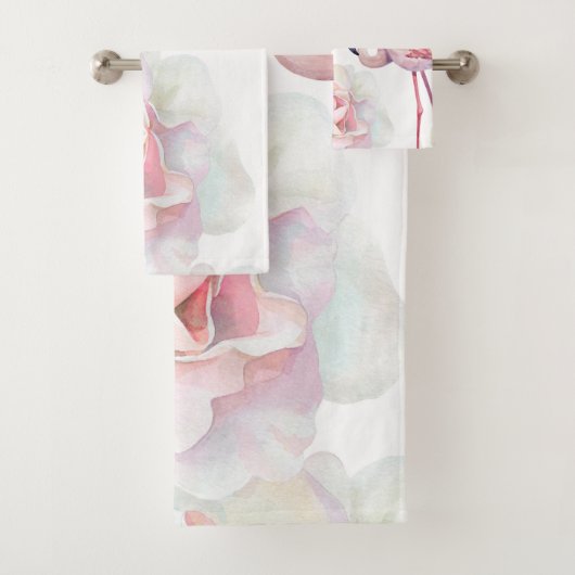 Flamingo Roos Collectie Bath Towel Set Bad Handdoek (Insitu)