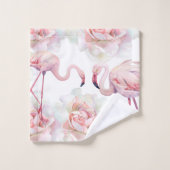 Flamingo Roos Collectie Bath Towel Set Bad Handdoek (Wasdoekje)