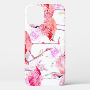 Flamingo Roos: Waterverf vogelbloem Case-Mate iPhone Case
