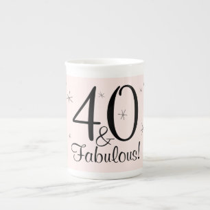 Flamingo Roze 40 en Fabulous! bone china mok