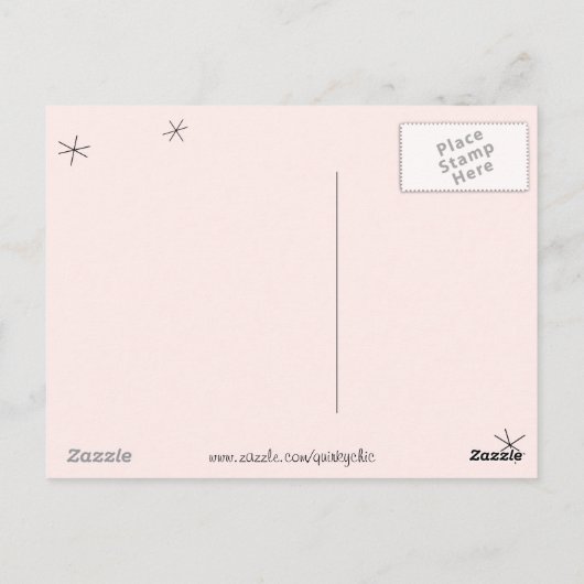 Flamingo Roze "40 en Fabulous!" briefkaart (Achterkant)