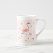 Flamingo Roze bot china mok (Rechts)