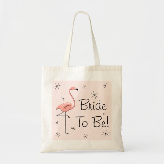 Flamingo Roze bride om te zijn! canvas tas (Voorkant)