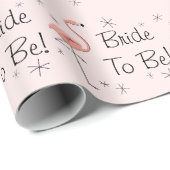 Flamingo Roze 'Bride to be!' verpakkingspapier Cadeaupapier (Rol Hoek)