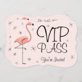 Flamingo Roze de uitnodigingssteun van de "VIP PAS Kaart (Voorkant / Achterkant)