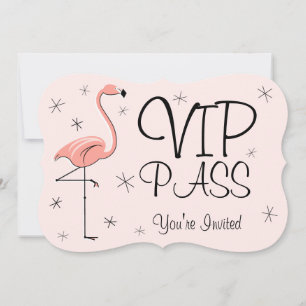 Flamingo Roze de uitnodigingssteun van de "VIP PAS Kaart