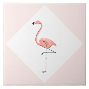 Flamingo Roze Diamant wissel tegel Tegeltje