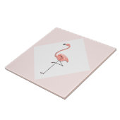 Flamingo Roze Diamant wissel tegel Tegeltje (Zijkant)