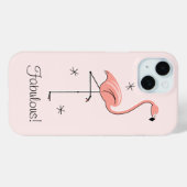 Flamingo Roze 'Fabulous!' iPhone hoesje (Achterkant (horizontaal))