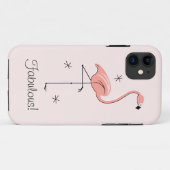 Flamingo Roze 'Fabulous!' iPhone hoesje (Achterkant (horizontaal))