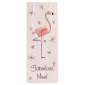 Flamingo Roze 'Fabulous Mum' cadeautas (Achterkant)