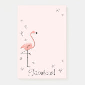 Flamingo Roze "Fabulous!" verticaal Post-it® Notes (Voorkant)