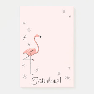 Flamingo Roze "Fabulous!" verticaal Post-it® Notes