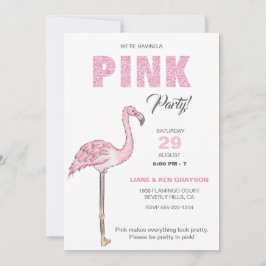 Flamingo Roze Feest Kaart