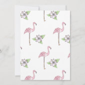 Flamingo Roze Feest Kaart (Achterkant)