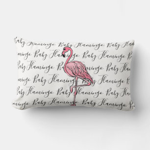 Flamingo   roze flamingo, roze tropische vogel kussen