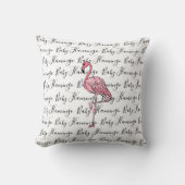 Flamingo | roze flamingo, roze tropische vogel kussen (Voorkant)